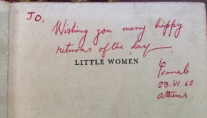 Little Women inscription